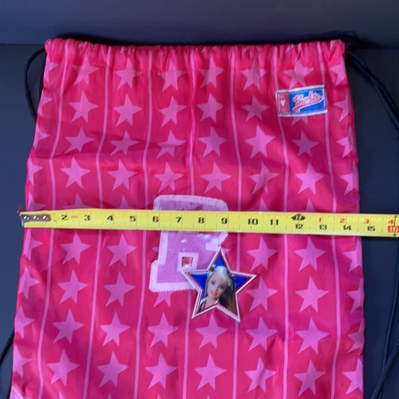 Barbie Drawstring Bag Pink Girls Backpack Book Bag Collectible - Picture 10 of 13